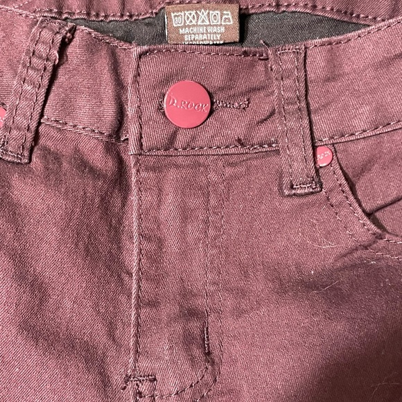 Burgundy Skinny By D. Rock, Sz 0. Tapered Leg. 5 Pocket. Never Worn - Picture 9 of 13